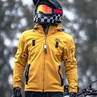 FEHER Yellow Motorcycle Riding Jacket 7CE Protective Moto Racing Armor Winter Wram Removable Inner L