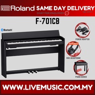 Roland F-701 *NEW MODEL* 88-key Digital Home Piano w/RH5 Headphone - White/Black (F701/F 701) Replac