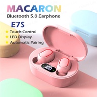 Bluetooth Earphones Macaron Airdots TWS-E7S LED Display HiFi Stereo Wireless Earbuds Smart Touch Wir