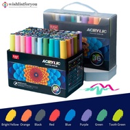 Wishlistforyou 36 Colors Sketching Marker Set Double Head Acrylic Paint Pens Dual Brush Set for Call