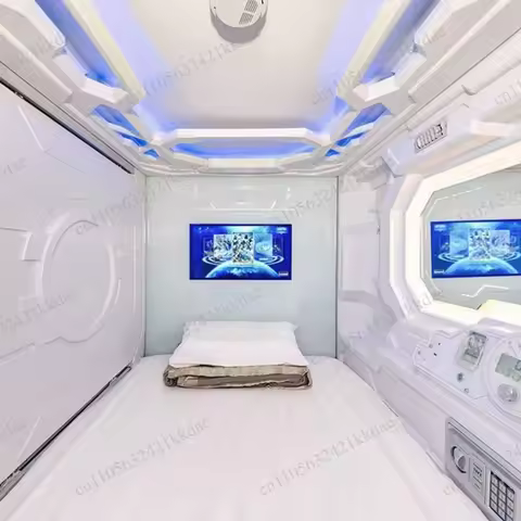 Double Capsule Hostel Beds Capsule Bunk Bed Sleeping Pods Customized Space