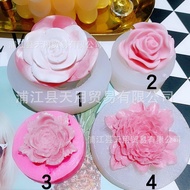 New Style Blooming Rose Peony Flower Shape Epoxy Table Decoration Accessories DIY Baking Fondant Cake Decoration