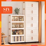 SIV 38-80cm Plastic Folding Storage Cabinet Organizer Foldable Gap Storage Cabinet Box