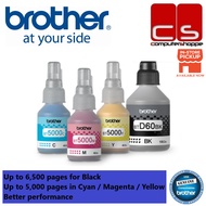 Brother BTD60BK/BT5000C/M/Y Genuine Ink Bottle - Black/Cyan/Magenta/Yellow