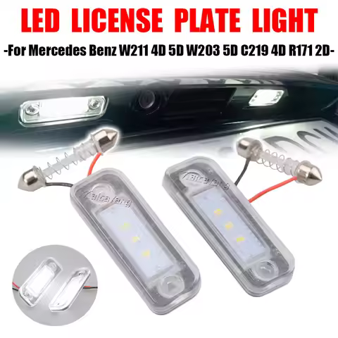 12V LED License Number Plate Lamp For Benz E-CLASS W211 03-09 C-CLASS W203 01-07 CLS-CLASS C219 04-1