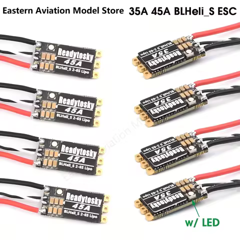 4PCS 35A 45A BLHeli_S BLS 2-6S ESC Built-in Programmable RGB LED ONESHOT125 D-Shot 150/300/600 For R