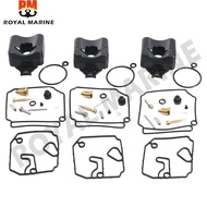 6H4-W0093 Carburetor Repair Kit 3 Sets For Yamaha Outboard 2T 40HP 50HP 6H4-W0093-02 6H4-W0093-03 6H
