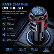 FM Bluetooth Transmitters New Bluetooth 5.4 Radio Adapter