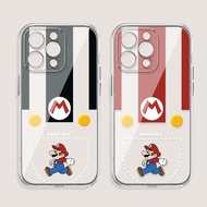 Running Mario Transparent shell Phone Case for Redmi 12C 13C 14C 4G 12 5G 13 10 9 8 8A 9A 10A 9C 9T 