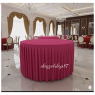 Round buffet table Cover, 74cm high, 120cm diameter, table cloth ribbon list