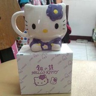 北海道限定 小樽 銀之鐘 咖啡杯 hello kitty 紫色