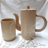 Bamboo cup, with real photo
