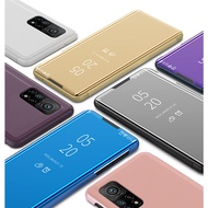 Xiomi 12T/12 T pro/ xiaomi 13T/13 pro: clear view cover Open-Close Case Shiny Glass