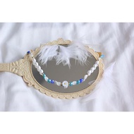 Blue Daisy beaded necklace