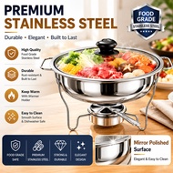Chafing Dish for Buffet Food Warmer Stainless Steel Buffet Food Tray Serving Round Set With Heater