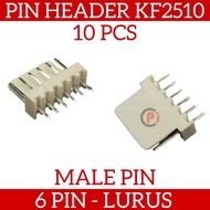 Contents 10 Pcs Male Header Pin Connector KF2510 6 Pin 6P Straight