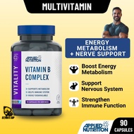 Applied Nutrition Vitamin B Complex, High Potency Energy & Nervous System Support, 90 Veggie Capsule