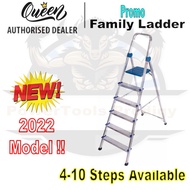 QUEEN DOMESTIC FAMILY LADDER 150KG HEAVY DUTY ALUMINIUM LADDER (3-10 STEPS)