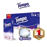 Tempo Tissue Neutral (เนเชอรัล) เทมโพ กระดาษเช็ดหน้า ทิชชูพกพา ชนิดแพ็คสุดคุ้ม 1 แพ็ค 10 ห่อ