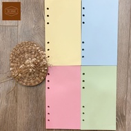 A6 plain color refill paper for 40-sheet 6-hole notebook