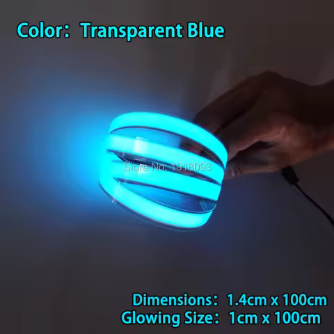 100X1.4cm 8 Colors Available EL tape EL Strip Lights with DC-12V Without Cigar Driver for Car Decora