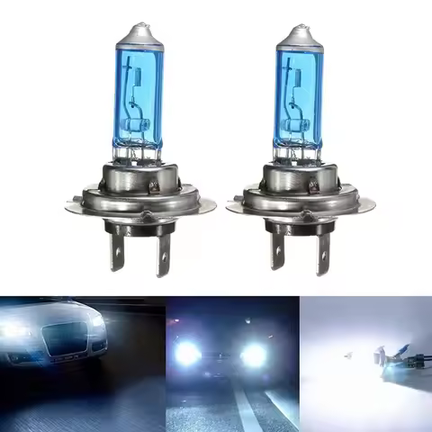 2pcs 6000k Super Bright White H7 Halogen Bulb 12V Car HeadLight Bulb h7 55w 100w Halogen Lamp Car He