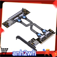 PCIe 4.0 X16 MCIO Graphics Card Extender Cable GEN4 PCI-E X16 to X8 X8 Bifurcation Riser Card PCIe 4