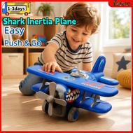 Kids Aeroplane Toys Inertia Pushing & Propeller Rotation Shark Plane Model For Kids Birthday Gift
