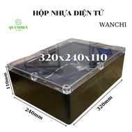 Electrical circuit box 320x240x110mm, ABS plastic box with transparent lid, Inverter box, Technical 