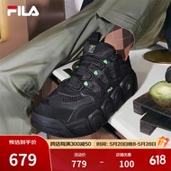 斐乐（FILA）【张艺兴同款】 可颂面包鞋运动鞋男休闲鞋老爹鞋 黑-IB 42