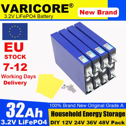 3.2V 32Ah Lifepo4 Rechargeable Battery for 4S 12.8V 12v 24v 3C 5C Lithium Iron Phosphate Golf Cart O