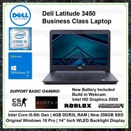 Dell Latitude 3450 Intel Core i5-5th Gen Business Class Laptop | Gaming | Editing | Photoshop | Autocad | MS Office 2021