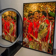 ZIVI 1PC Famous Football Star C Ronaldo Poster Art Waterproof Paper Sticker Coffee House Bar Room Wa