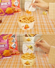 預訂~ KAKAO FRIENDS x Nongshim 農心 -  Ryan & Choonsik 可愛公仔 多用途 蝦片碗+食物夾 套裝 / Kakao Friends 餐具