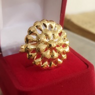 cincin emas 16 karat / 70% model bunga