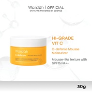 Wardah C-Defense Mousse Moisturizer 30g - Velvety Texture, Fades Dark Spot, Brighten Skin, Maintains