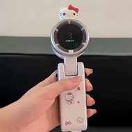 Hello Kitty 無葉風扇 手提掛頸兩用 5檔變速 靜音數顯 Type‑C