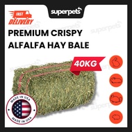 [TERMURAH] PREMIUM ALFALFA HAY BALE 40KG Imported Timothy Hay Lucerne Hay Rabbit Guinea Pig Chinchil
