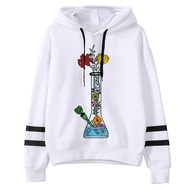Weed hoodies women 90s anime aesthetic clothes female streetwear sweater