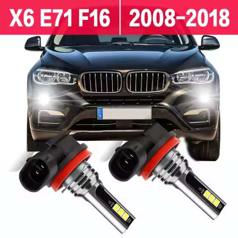 H8 H16JP H11 LED 3030 Car Fog Light Bulbs For BMW X6 E71 F16 2008 2009 2010 2011 2012 2013 2014 2015