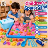 Space Magic Kinetic Sand Playset Safe Non Toxic 1KG Kinetic Sand Set with 76 Accessories