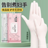 11💕 Angtu Disposable Nitrile Gloves Food Grade Rubber Kitchen Dishwashing Wear-Resistant Thickening Nitrile Household La
