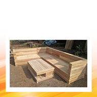 Kursi Tamu / Kursi Sudut Minimalis Model Box Kayu Jati Solid