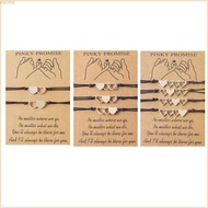 FACY 2 3 4Pieces Best Friend Wax Bracelets Sister Matching Distance Heart Bracelet