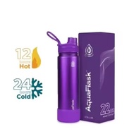 AquaFlask 22oz Stellar Amethyst Wide Mouth with Spout Lid Vacuum Insulated Drinking Water Aqua Flask