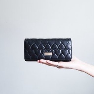 Vintage Moschino 黑色立體愛心小羊皮長夾