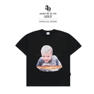 ADLV เสื้อยืด Oversize รุ่น  Baby Face Pie Boy Short Sleeve T-Shirt Black (50251OBFSSU_F3BKXX)