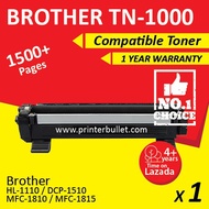 Brother TN1000 / TN-1000 High Quality Compatible Toner Cartridge FOR HL1110