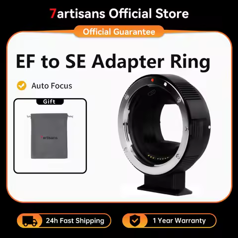7artisans EF to SE Adapter Auto Focus Lens Mount Adapter Compatible For Canon EF/EF-S Lens and Sony 