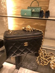 Chanel vanity case 金球黑色長盒子